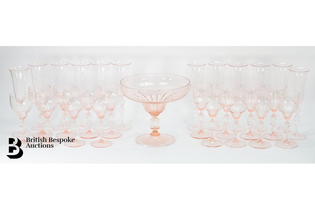 Murano Glass Centrepiece and Glasses - Image 1 of 15