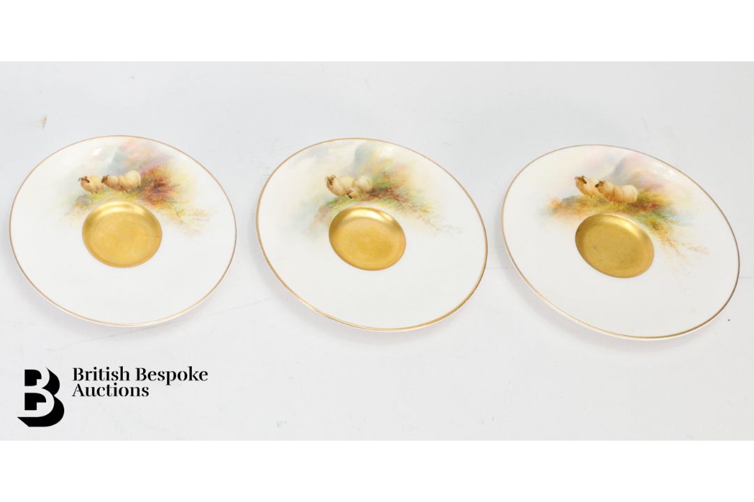 Royal Worcester Porcelain Cabinet Cups and Saucers - Image 6 of 16