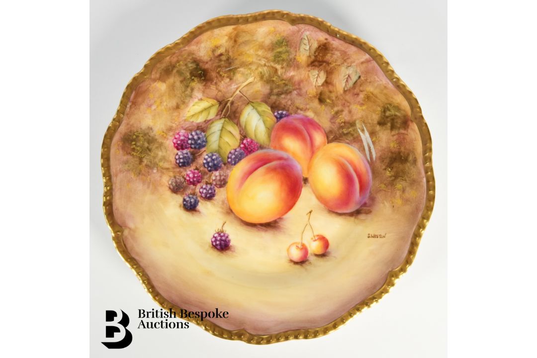 Royal Worcester Fallen Fruit Cabinet Plates - Image 3 of 12