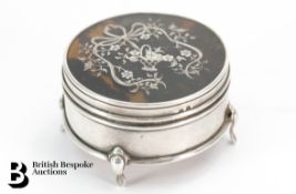 Silver and Tortoiseshell Trinket Box