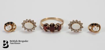 Two Pairs of 9ct Gold Earrings