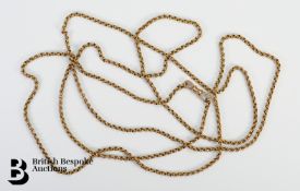 Edwardian 15ct Gold Muff Chain