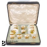 Royal Worcester Porcelain Cabinet Cups and Saucers