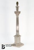 Large Silver Plated Table Lamp