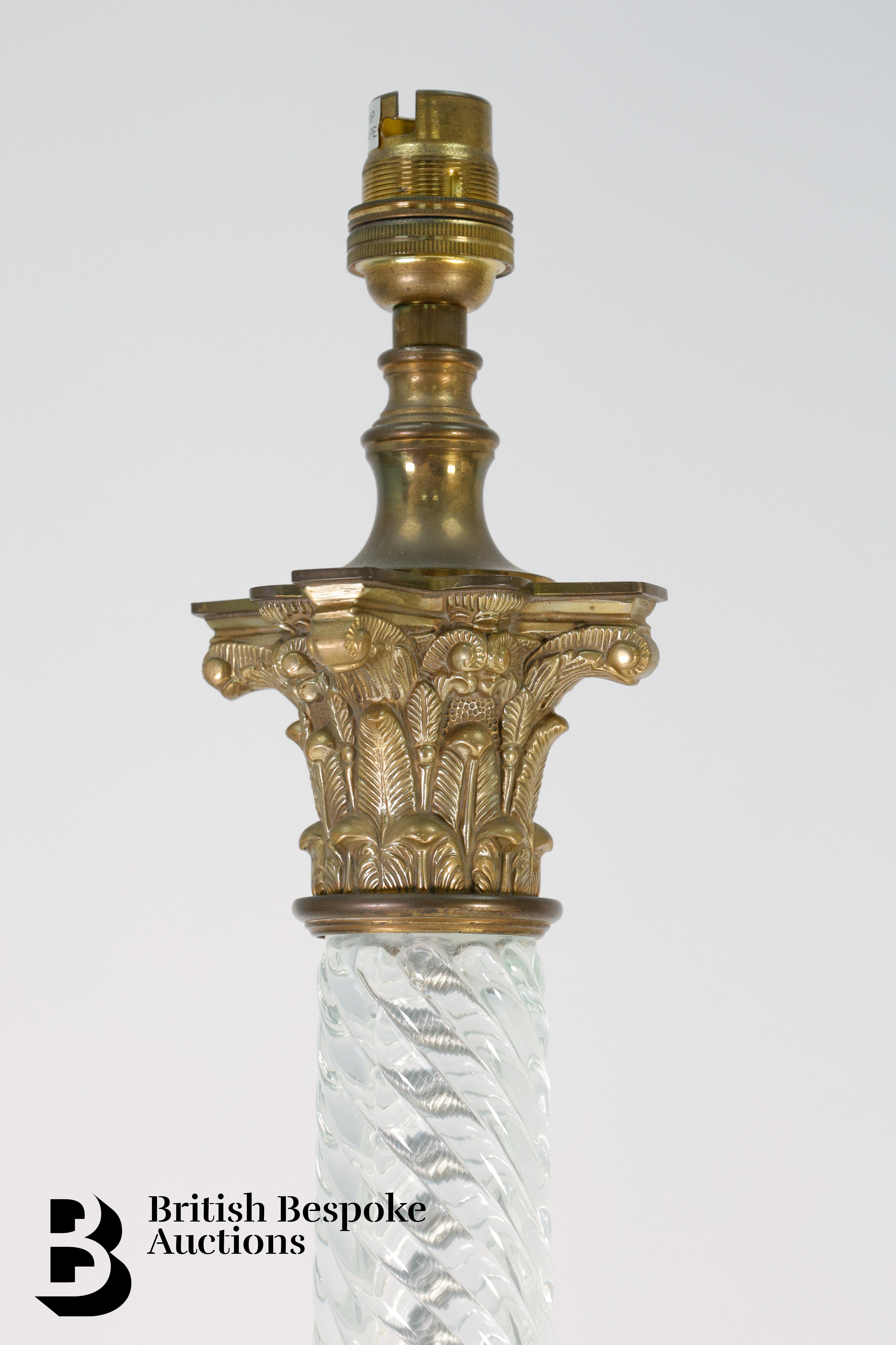 Pair of Brass and Glass Table Lamps. - Image 4 of 4