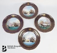 Four Spode Fine Bone China Plates - Armada Series