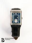 Jaeger Le-Coultre Stainless Steel Blue Dial Reverso Wrist Watch