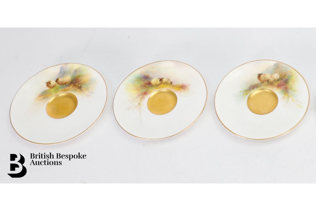 Royal Worcester Porcelain Cabinet Cups and Saucers - Image 5 of 16