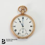Dennyson 9ct Gold Open Faced Pocket Watch
