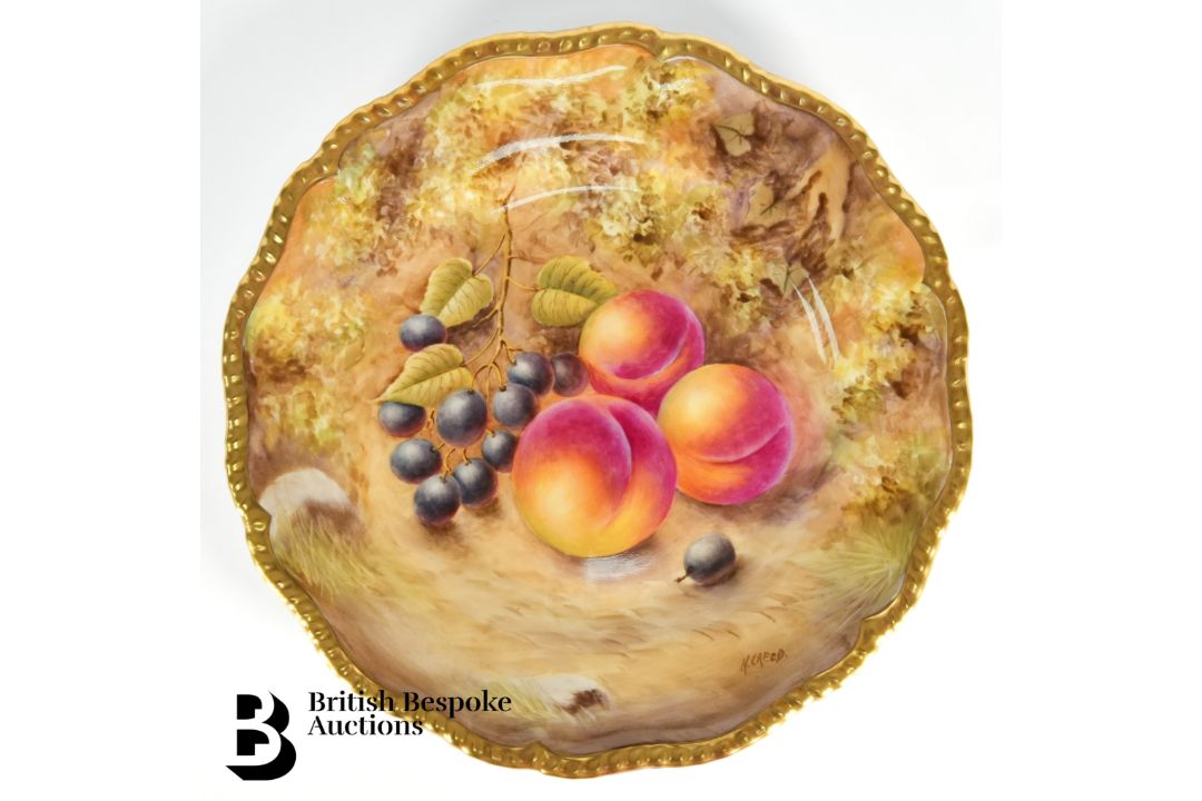 Royal Worcester Fallen Fruit Cabinet Plates - Image 7 of 11