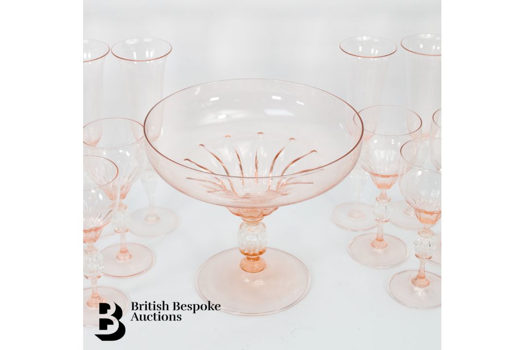 Murano Glass Centrepiece and Glasses - Image 6 of 15