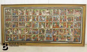 Ethiopian King Solomon Narrative Folk Painting