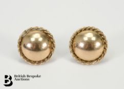 Gold Button Earrings