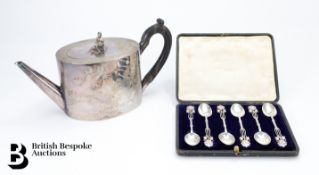 Silver Art Nouveau Teaspoons