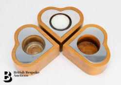 David Linley Walnut Tea Light Holders