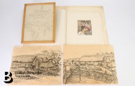 Piet Christiaan Leonardus de Jong Pencil Sketch