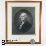 Fine Engraving by William E Marshall of President George Washington