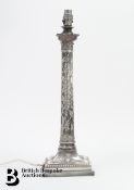 Silver Plated Lamp Base