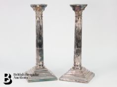 Pair of Silver Plated Candlesticks