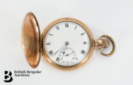 Gold Plated Open Faced Pocket Watch