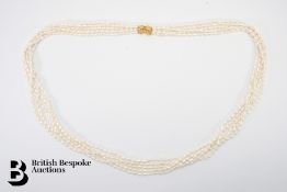 Multi-Strand Irregular Freshwater Pearl Necklace