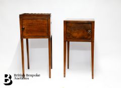 Two Mahogany Pot Cupboards