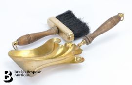 Brass Fireside Dustpan and Brush