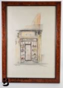Sara Leighton (20th Century) Watercolours of Florence