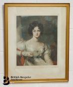 Coloured Mezzotint Engraving