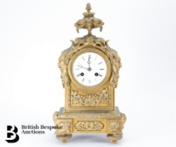 French Gilt Brass Clock