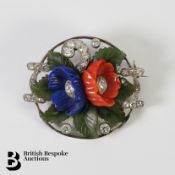 Art Deco White Gold Gairdinetto Brooch