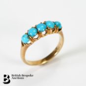 18ct Yellow Gold Turquoise Ring