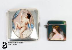 Silver Erotic Cigarette Case