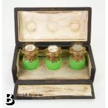 Palais Royal Opaline Scent Bottles and Enamel Box