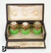 Palais Royal Opaline Scent Bottles and Enamel Box