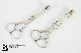 Near Pair of Silver Sugar Tongs