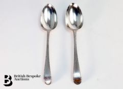 Pair of Georgian Silver Serving Spoons