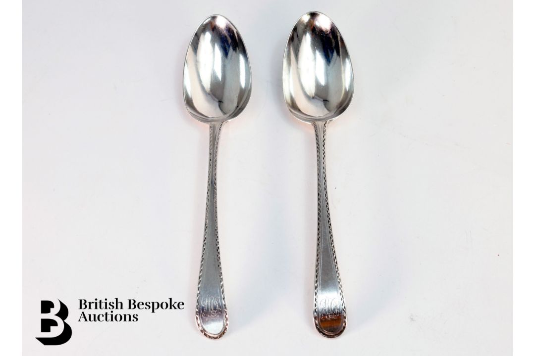 Pair of Georgian Silver Serving Spoons - Image 1 of 5