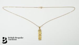 18ct Gold Egyptian Pendant and Chain