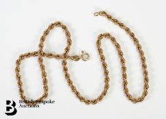 9ct Gold Rope Chain