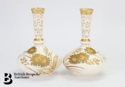 Pair of Worcester Grainger Works Vases