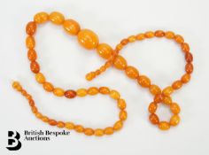 Graduated Butterscotch Amber Necklace