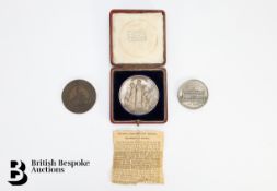 Three Commemorative Medallions and Prize Medals