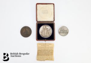 Three Commemorative Medallions and Prize Medals