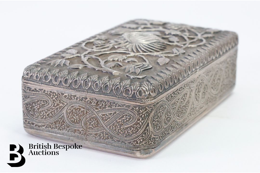 Persian Silver Cigarette Box - Image 4 of 8