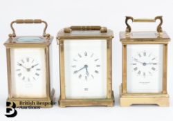 A Collection of Three Carriage Clocks
