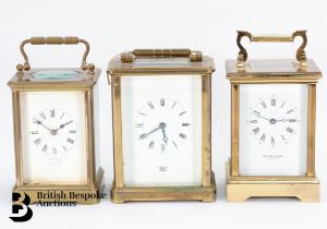 A Collection of Three Carriage Clocks