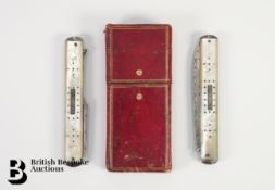 Pair of Silver and Mother of Pearl Fruit Knives