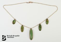 9ct Gold Aventurine Necklace