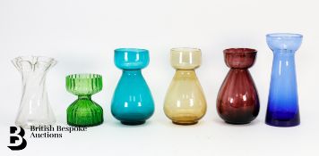 Coloured Glass Hyacinth Vases